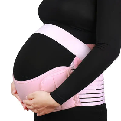 2-in-1 Pregnancy Support & Belly Band, Breathable Skin-Friendly Lightweight, Ergonomic Fit, Relieves Lower Back & Pubic Discomfort, Full Protection During Pregnancy & Postpartum/PINK.M code
