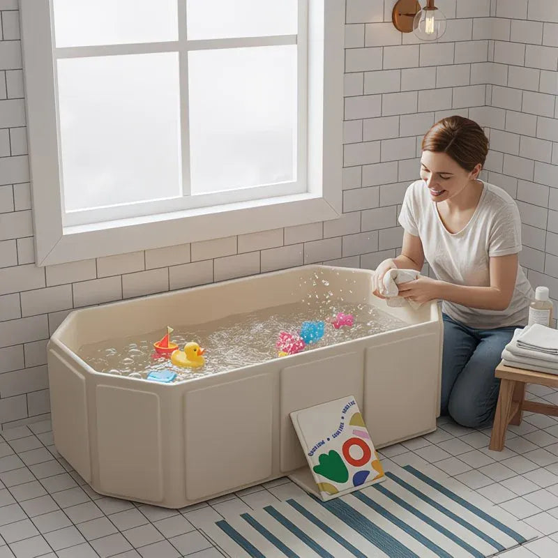 Foldable Bathtub: Instant Setup, Folds 10,000 Times, Four-Layer Insulation, One Tub for Bathing, Foot Soaking, Laundry, and Pet Washing./Yuxiangbai