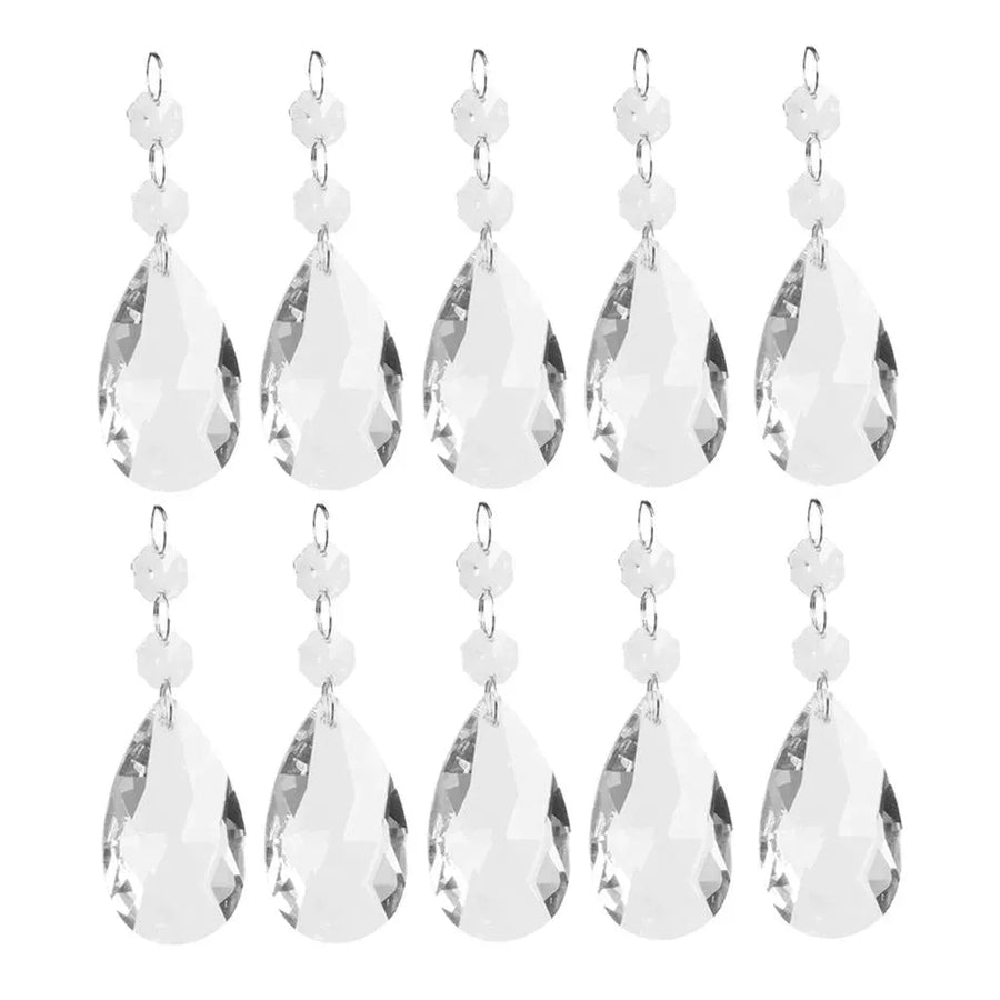 20 Pcs Clear Crystal Chandelier Prism Pendants, Hanging Ball Pendants Made of Glass, 38 mm