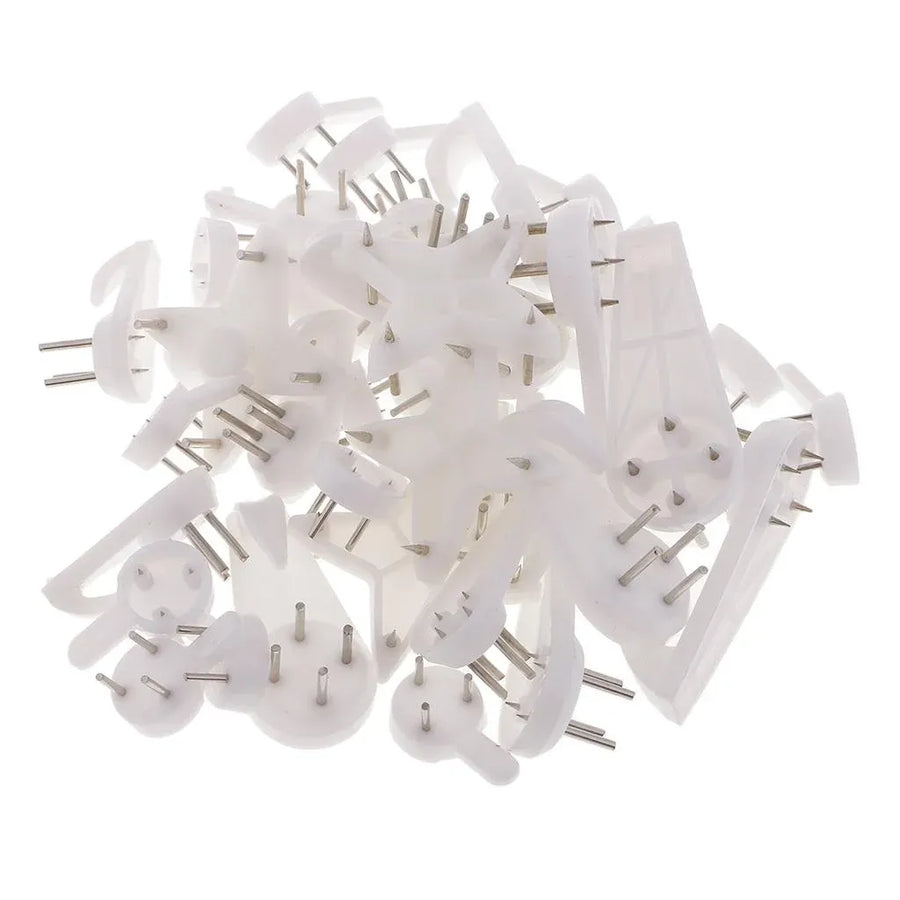 40 Count Heavy Duty Picture Hangers for Brick Concrete and Cinder Walls With Installation Pins