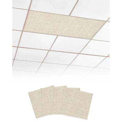 10 Pack Magnetic Fluorescent Light Covers, Cream Decorative Classroom Ceiling Light Filter Panels for Office, 24 x 48 in