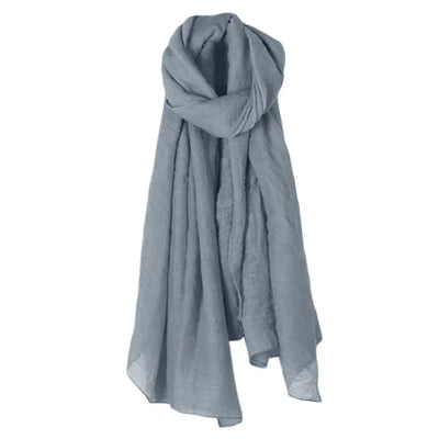 Lightweight Summer Scarf, Linen Feel Shawl Wrap for Men and Women