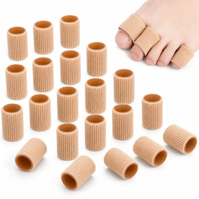 26 Pack Soft Gel Toe Cushion Tubes, Corn Blister and Callus Protectors for Toes and Fingers, 3 Sizes