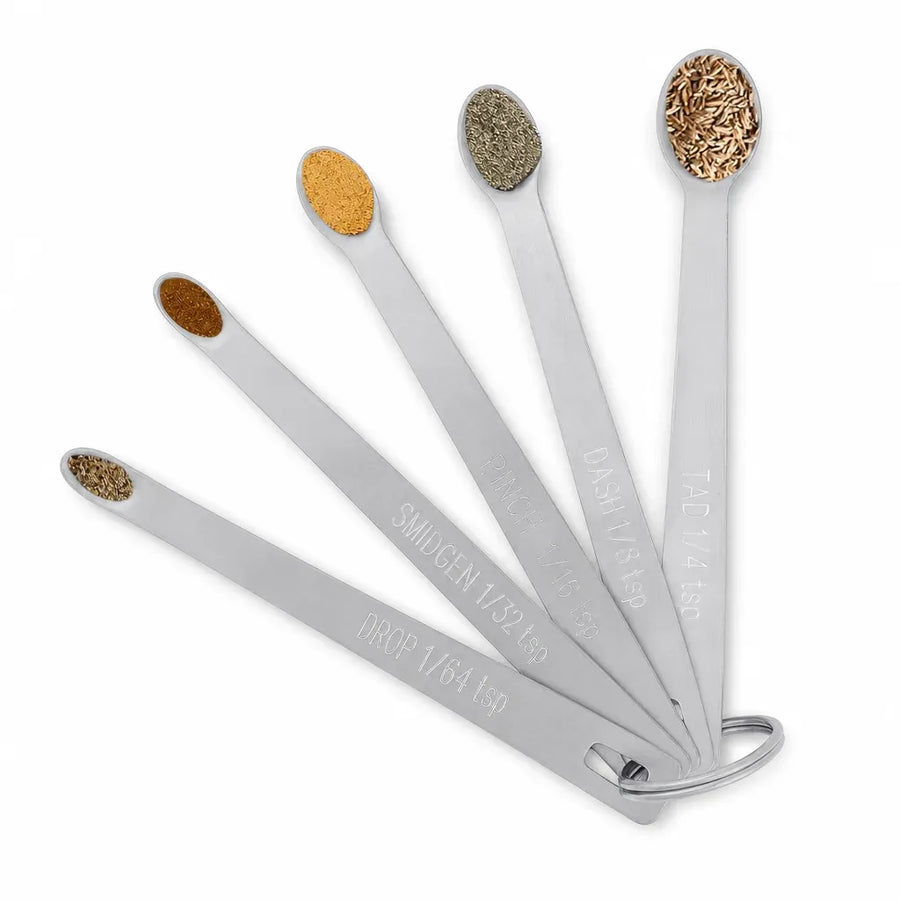 5 Pack Stainless Steel Mini Measuring Spoons for Kitchen Baking and Cooking