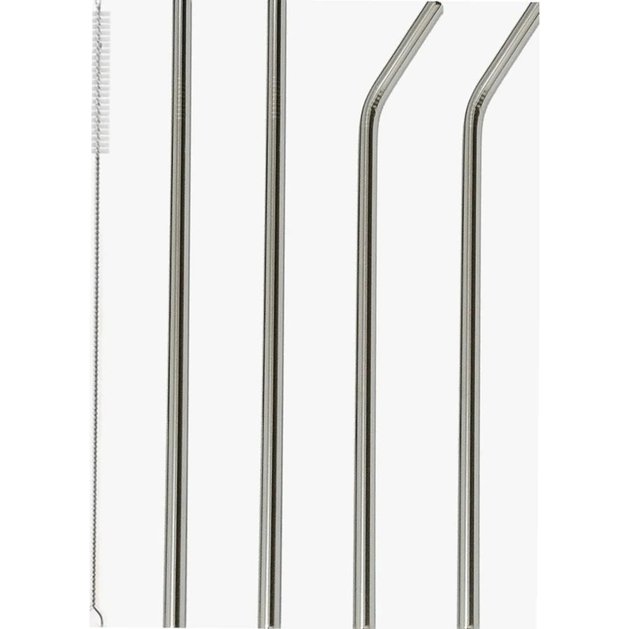 4 Pcs Stainless Steel Straws With Cleaning Brush, Reusable Metal Drinking Straws for Tall Tumblers, 12 x 0.3 in