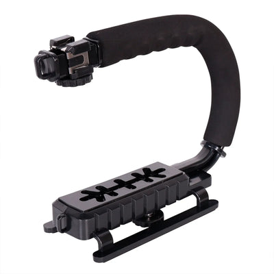 Handheld Camera Stabilizer U Grip, Lightweight Anti Skid Video Photo Grip With Cold Shoe Mount