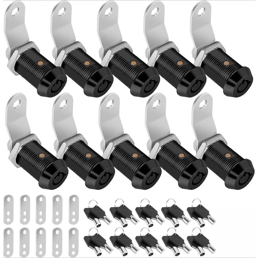 5 Pack Cabinet Locks With Keys, Keyed Alike RV Storage Door Camper Toolbox Cam Locks, 1 in