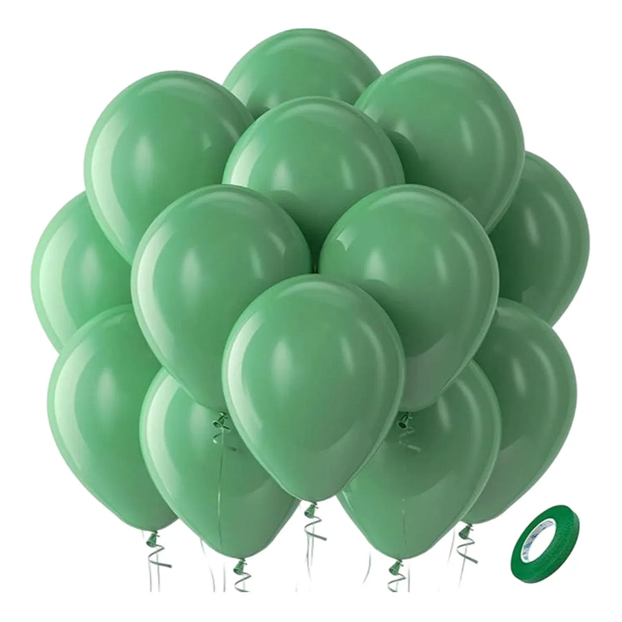 100 Pcs Latex Balloons With 1 Roll Ribbon, Round Helium Balloons for Birthday Wedding Baby Shower Graduation and Festivals, 12 in