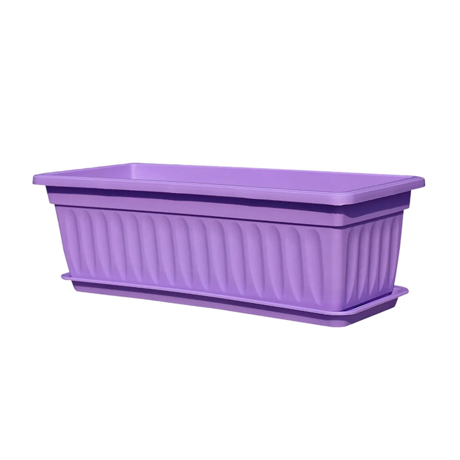 1 Pc Purple Garden Planter Box, Rectangular Outdoor Herb and Vegetable Container for Backyard Balcony, 28 x 7 in