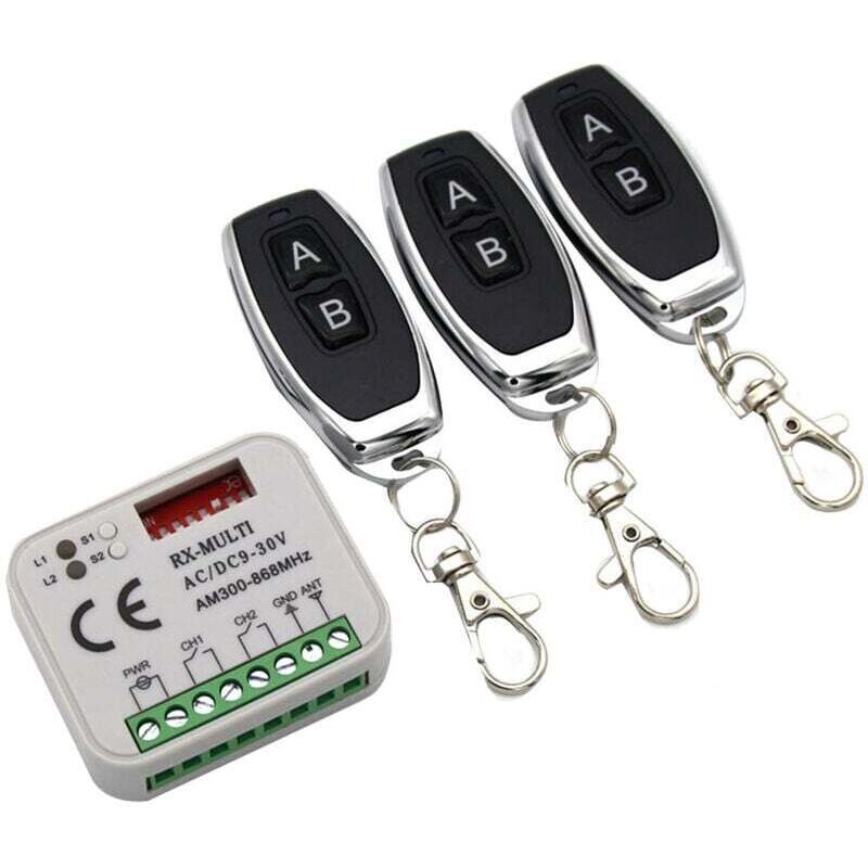 Remote Receiver for Garage Door 433 868 MHz RX Multi 300-900 MHz AC DC 9-30V Receiver with Remote Control