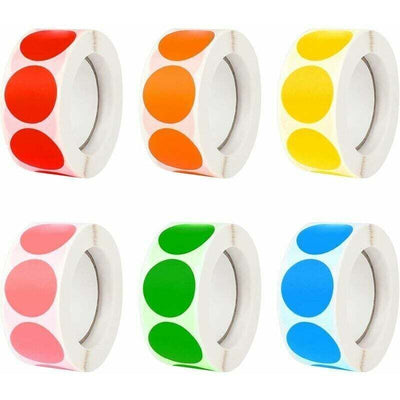 3000 Pcs Round Self-Adhesive Stickers, Round Colored Stickers, Round Self-Adhesive Labels for Home and Office Supplies