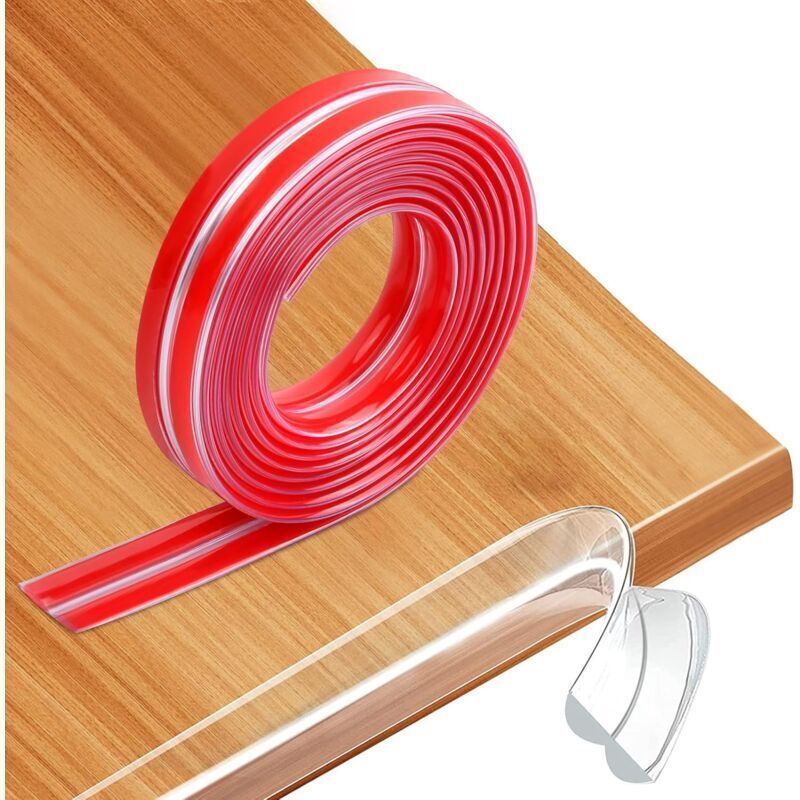 Table Corner Protector Baby, Transparent Baby Furniture Protector, Furniture Protection Strip, Pre-Adhesive PVC Baby Edge and Corner Protector, 6 m