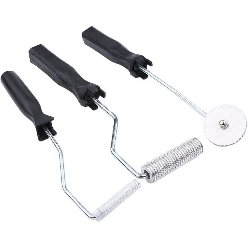 3 Pcs Bubble Remover Roller, Fiberglass Rollers Bubble Paddle Roller DIY Accessory for FRP Resin and Air Bubble Removal