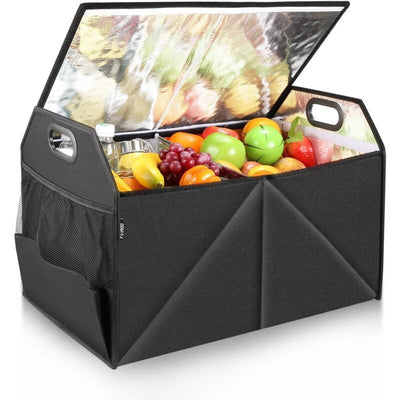 Large Trunk Organizer with Removable and Waterproof Cooler Bag, Durable 600D Nylon Material