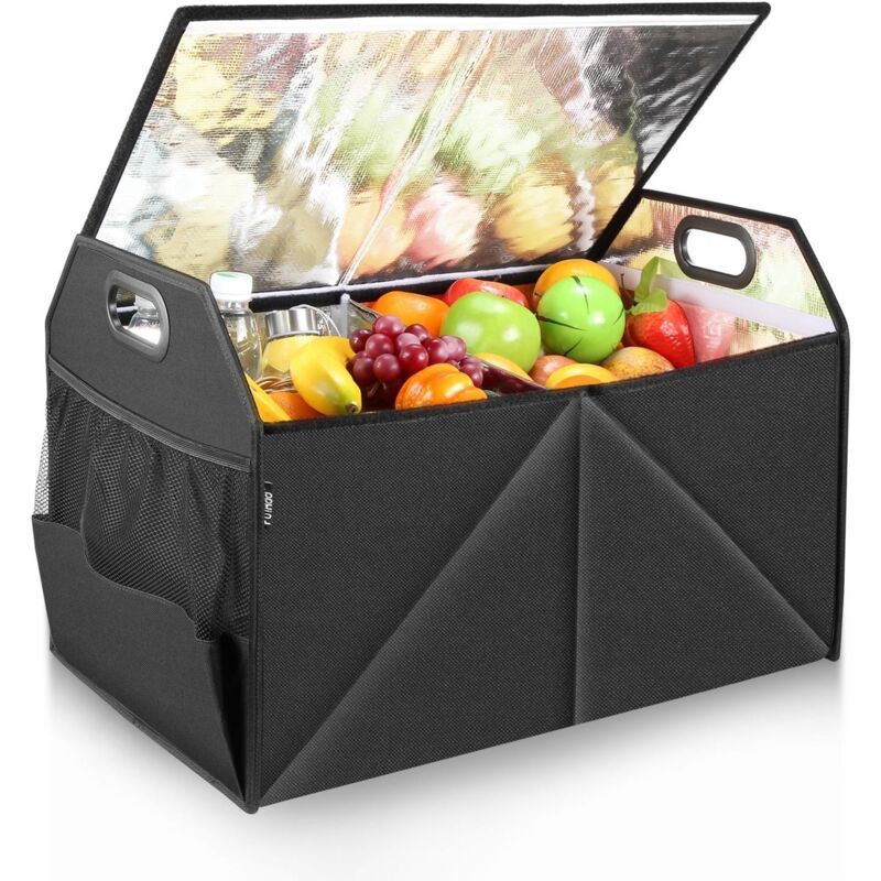 Large Trunk Organizer with Removable and Waterproof Cooler Bag, Durable 600D Nylon Material