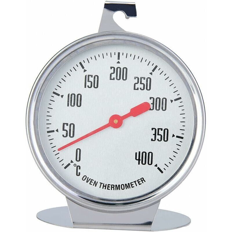 Oven Cooking Thermometer, Temperature Gauge Instant Read Thermometer Stainless Steel Probe with Hook for Oven Cooking or BBQ, 7 x 9 cm
