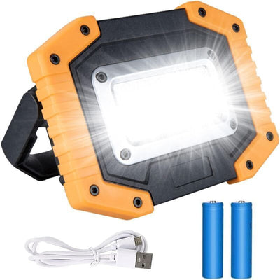 1 Pack Rechargeable LED Floodlight 30W 2000LM Site Floodlight Work Light 3 Modes Portable Lantern USB LED Floodlight for Camping, Construction Site