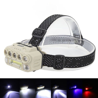 Super Bright USB Rechargeable Headlamp with Motion Sensor Power Indicator Portable Outdoor Headlamp