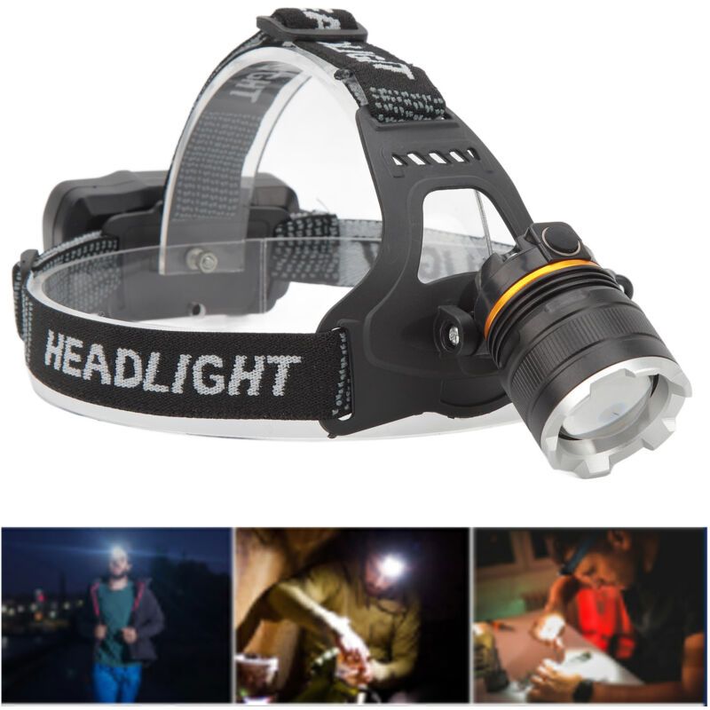Rechargeable Headlamp High Brightness Adjustable Zoom Waterproof Lightweight Headlamp for Outdoor Night Fishing