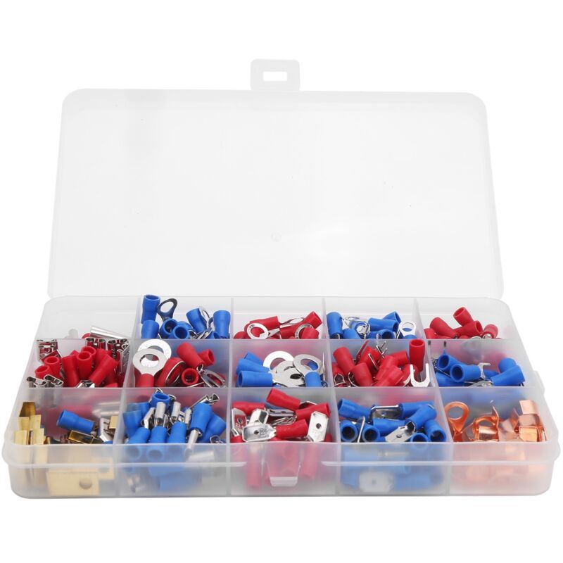 300 Pcs Cold Pressed Pre-Insulated Round Terminals Electrical Wire Terminal Connector