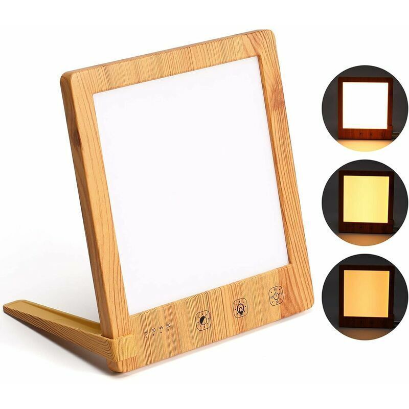 Light Therapy Lamp, 10000 Lux LED Therapy Lamp, Touch Control LED Lamp for Indoors, Solar LED Light for Home Office, Timer