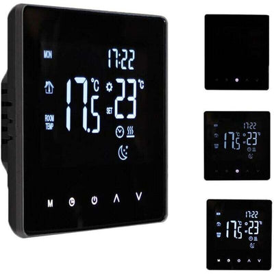 Smart Thermostat Temperature Controller for Electric Heating LCD Display Touch Screen Weekly Programmable Floor Heating Thermostats for Home Office