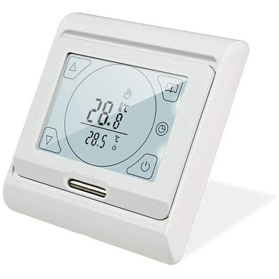 16A Programmable Electric Underfloor Heating Thermostat with Sensor Digital Room Thermostat Underfloor Heating Controller LCD Touch Screen
