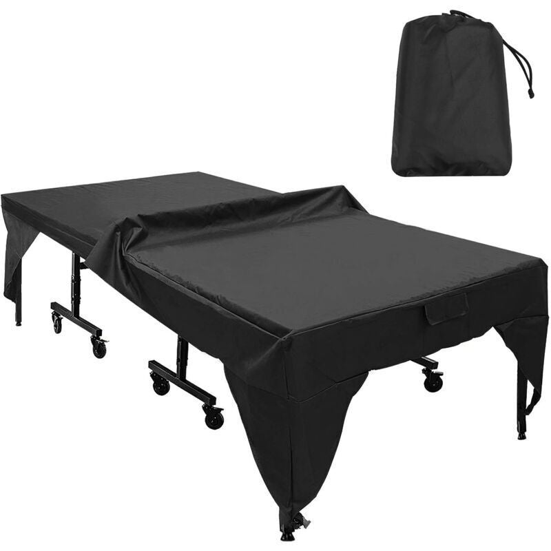 Waterproof Dustproof Table Tennis Cover Black, Black, 280 x 153 x 73 cm