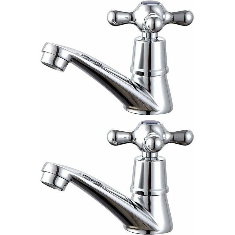 1 Pair Bathroom Sink Faucet Hot and Cold Basin Faucet