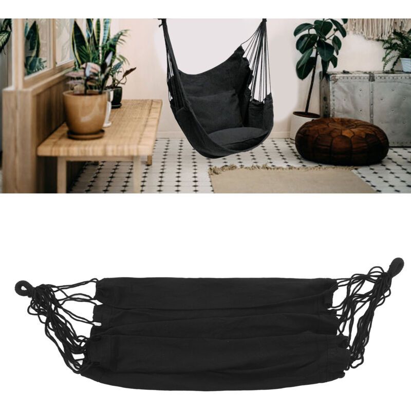 Hanging Hammock Chair up to 330 Lbs Thick, Hammock Chair, Hanging Rope Swing for Outdoor Camping, 39.4 x 51.2 Inch