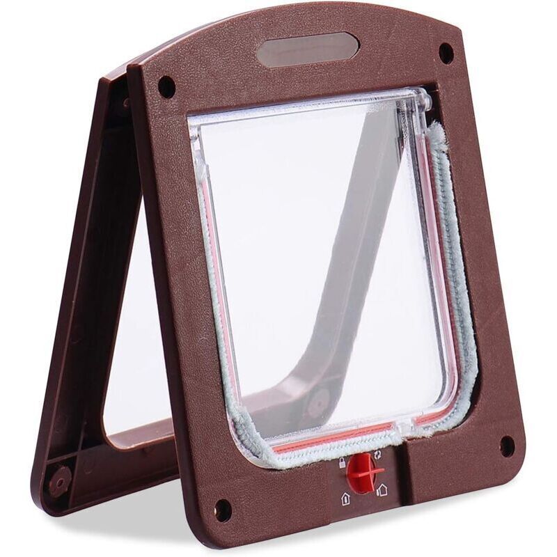 Cat Flap for Cats Dogs Small Cat Flap Door Microchip 4 Way Lockable Easy to Install