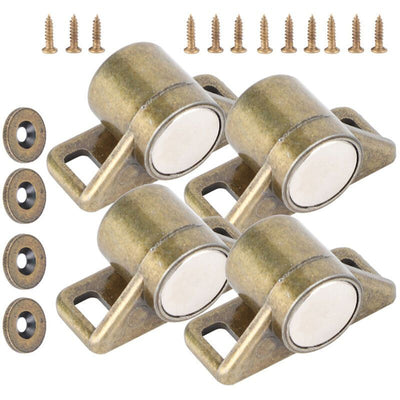 4 Pcs Zinc Alloy Magnetic Door Catch Vintage Zinc Alloy Cabinet Hardware Green Bronze