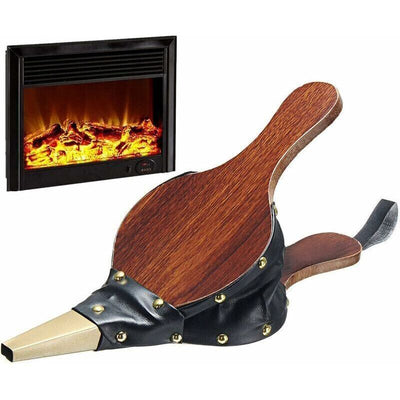 Fireplace Bellows and Blower Bellows for Fireplace Vintage Wood Blower Indoor Fireplace Bellows Wood Fire Blower Wood Bellows Blower, 30.5 x 12.5 cm