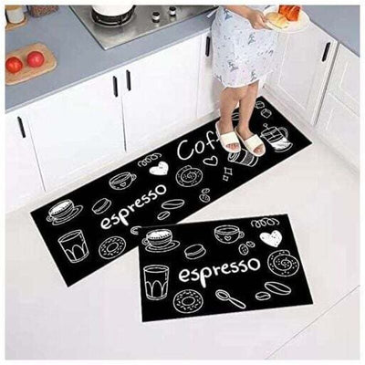 2 Pcs Non-Slip Kitchen Mats, Absorbs Water and Oil, Dust Resistant, 40 x 60, 40 x 120 cm