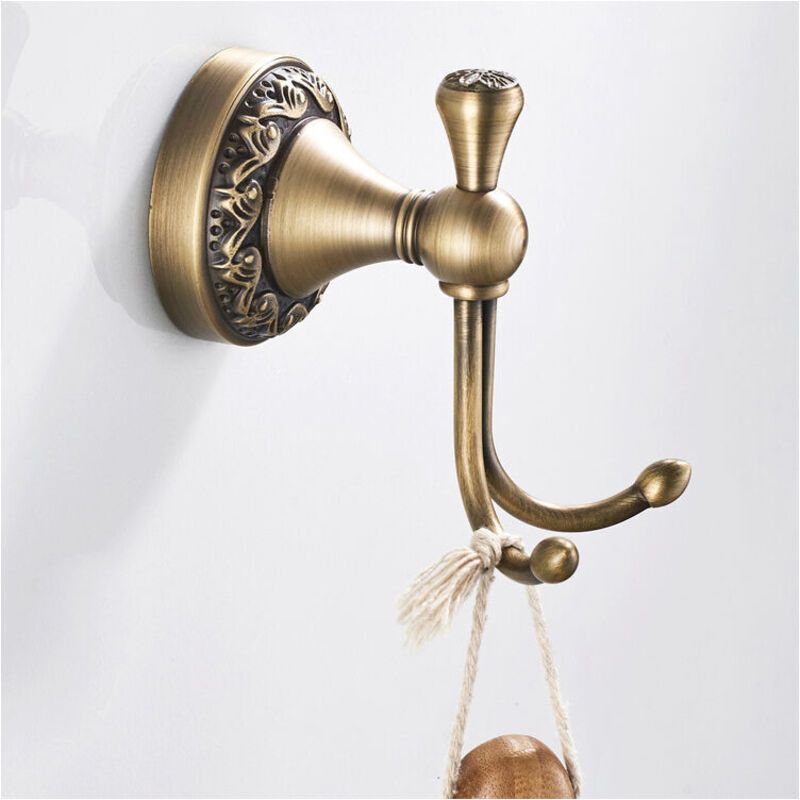 Bathroom Hardware Pendant European Base Wall Hook Brass Retro