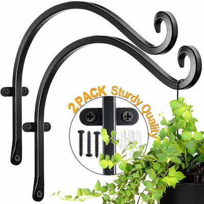 2 Pack Iron Hanging Plant Holder, Simple Wall Plant Hanger