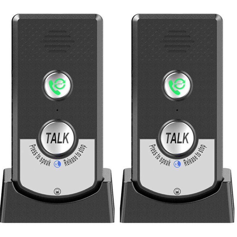 2 Pcs Wireless Home Intercoms, Two-Way Calling, Ultra Long Range Wireless Portable Voice Intercom for Seniors, Room-to-Room Communication, Ringtone