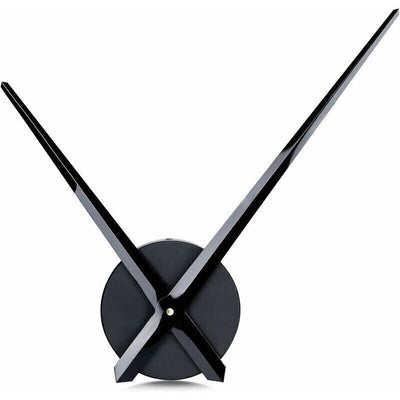 Large Wall Clock with Simple Black Hands, No Numerals, High Longitudinal Axis Clock Movement Mechanism with Long Hands, 31.5 cm