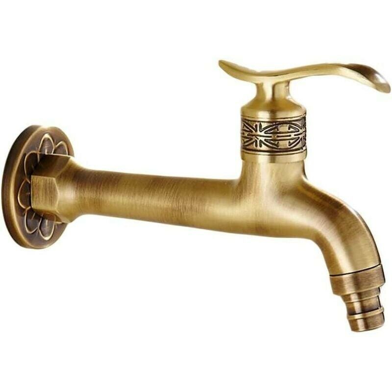 Antique Brass Tap with Lever Handle, Antique Brass Finish, G1 2