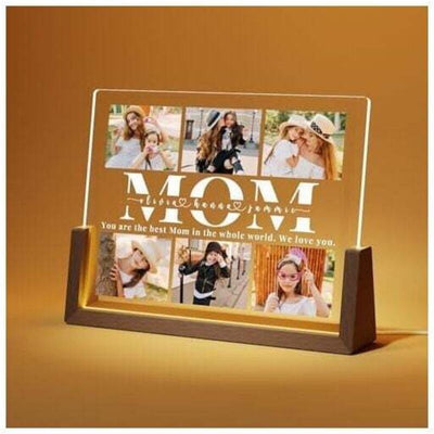 Personalized Photo Frame Gift for Mother, Personalized Photo Lamp, Mothers Day Gift Idea, Mothers Day Gift, Customizable Photos, 6 Photos