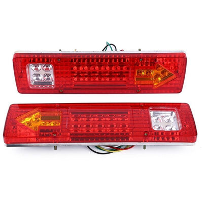 2 x 12V 19 LED Rear Lights, Brake Lights, Stop Lamp, Indicator for Car, Truck, Red