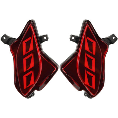 Red Rear Bumper Reflector Light, Brake Light, Position Light and Sequential Turn Signal Compatible with Highlander 2020 to 2023