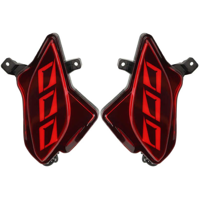 Red Rear Bumper Reflector Light, Brake Light, Position Light and Sequential Turn Signal Compatible with Highlander 2020 to 2023