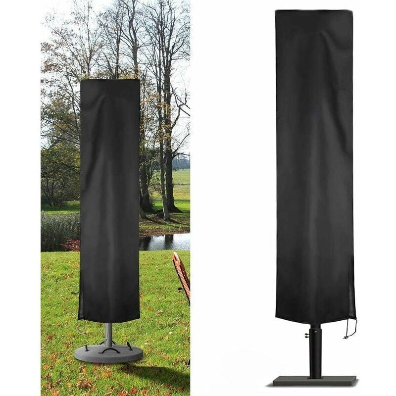 Waterproof 210D Oxford Cantilever Parasol Cover, Garden Parasol Cover, Protective Cover for Cantilever Parasol, 240 x 57 x 57 cm