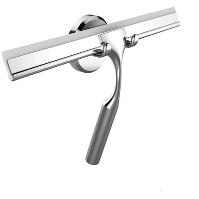 Bathroom Shower Squeegee with Suction Cup Hook for Glass, Mirror, Door Cleaning Rustproof Stainless Steel
