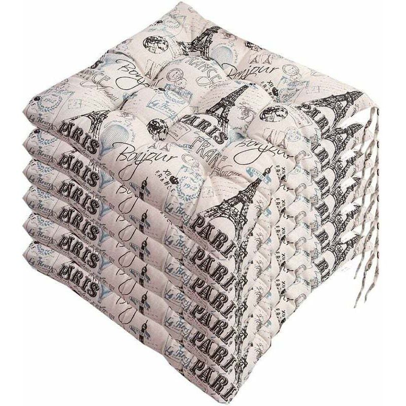 6 Pcs Chair Cushions, Decorative Cushion Chair Cushion Garden Cushions, Polyester, 40 x 40 cm