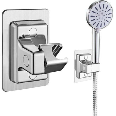 Shower Head Holder, 360 Degree Adjustable Universal Shower Bracket, Powerful No Drilling Shower Head Holder, Bathroom Wall Mount Bracket, ABS Plastic