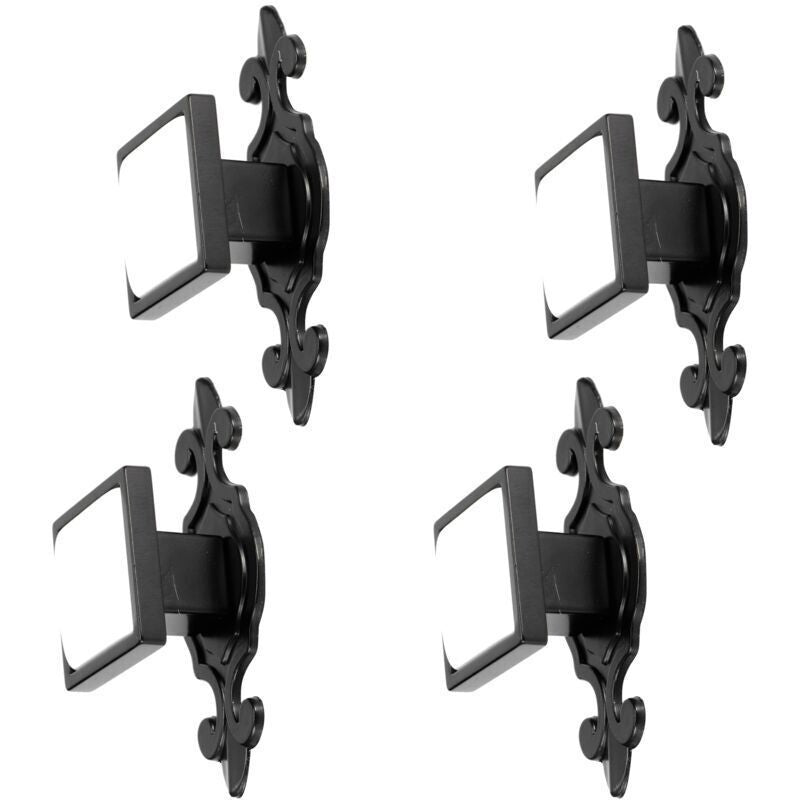 4 Pcs Zinc Alloy Wardrobe Drawer Pulls Handles Bright Chrome Furniture Hardware, 336 Matte Black White