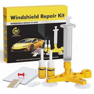 Car Windshield Repair Kit, Windshield Repair Kit with Pressure Syringes for Repairing Windshield Chips, Cracks, Bullseyes, and Other