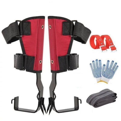 Tree Climbing Spikes, Set of Tree Climbing Spikes with Adjustable Safety Harness Belt Straps
